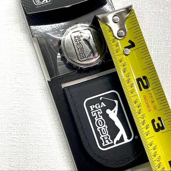 PGA Tour Golf Metallic Pocket Clip Unisex With Ball Marker Caviar Black New - Picture 7 of 16